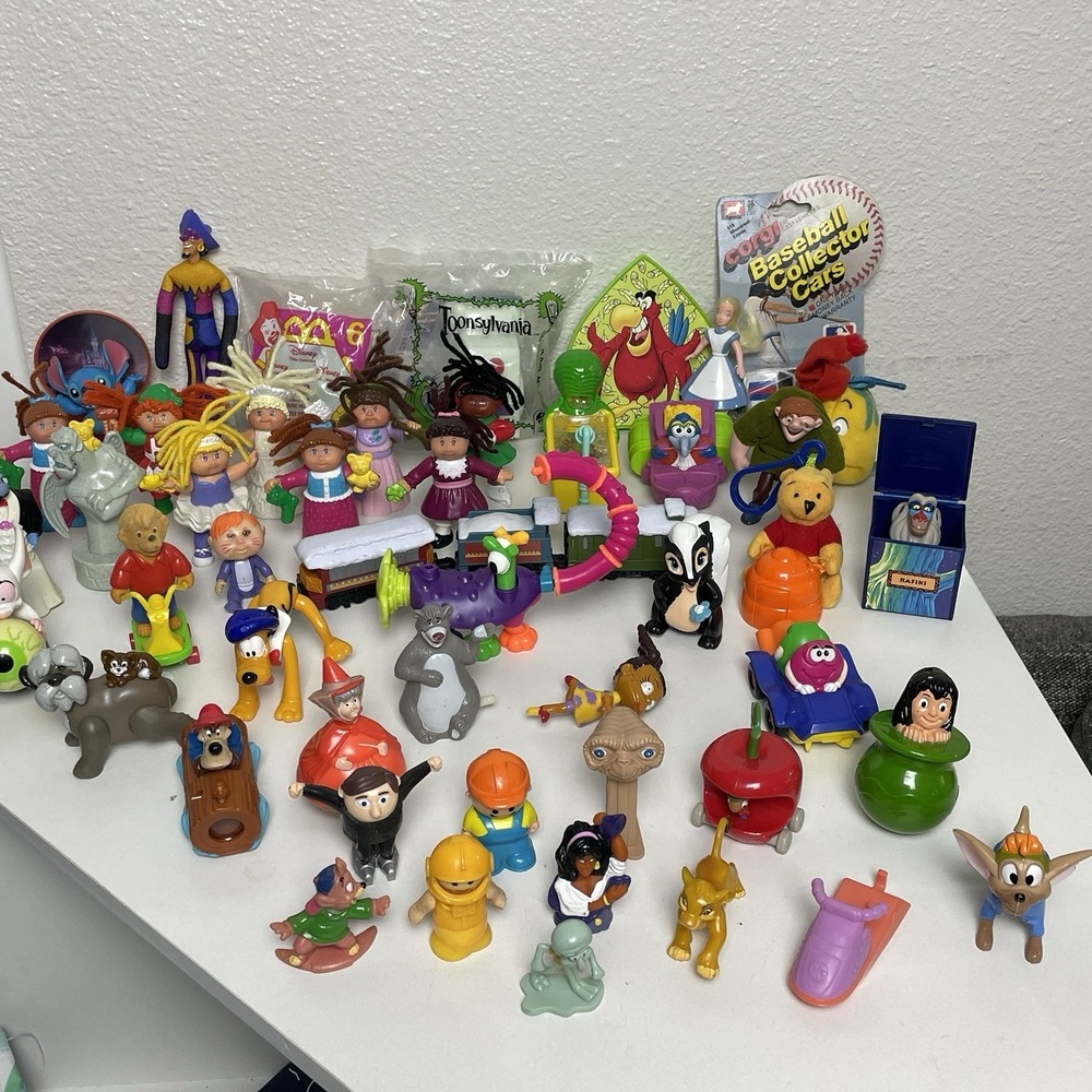 Vintage 90s Toys LOT 50 Figures Fast Food Kids Meal Action Figures Disney CPK